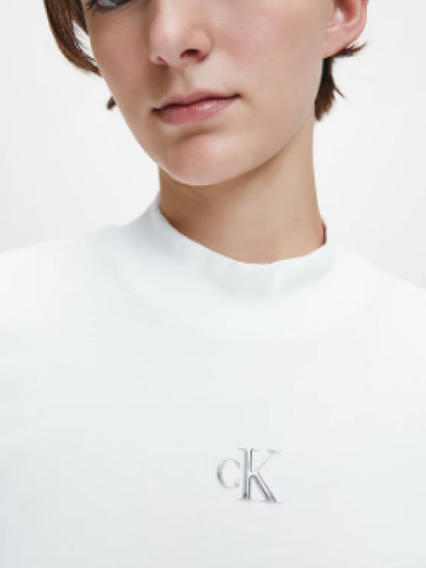 Raised Silver Ck Tee Bright White / L