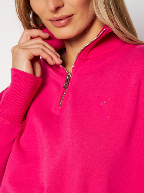 Stretch Innovation Mock Neck Zip Party Pink / L