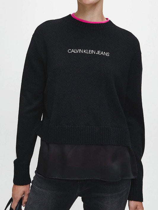 Mixed Media Cn Sweater CK Black / L