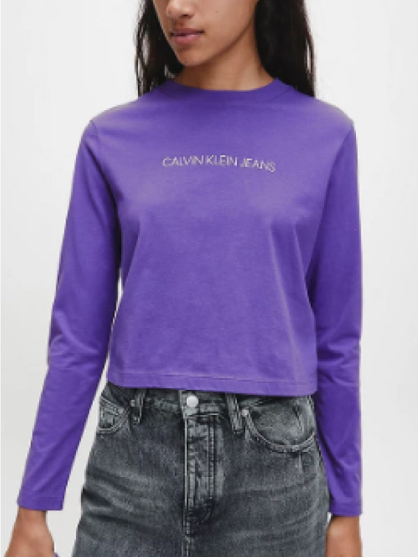 Shrunken Inst Modern Ls Tee Gentian Violet / L