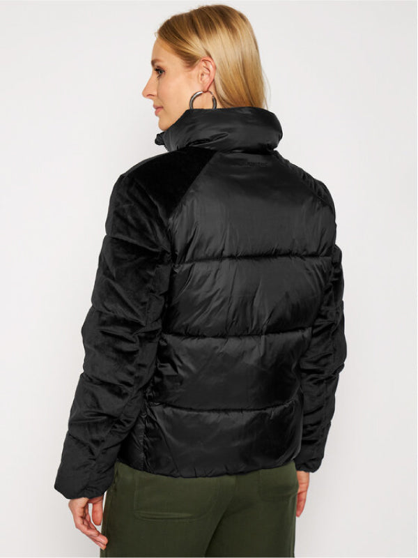 Mixed Media Velvet Puffer CK Black / L