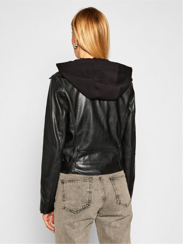 Faux Leather Jacket CK Black / L