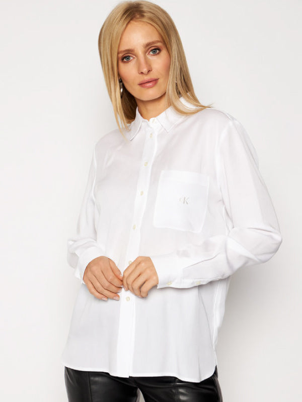 Easy Drapey Shirt Bright White / L