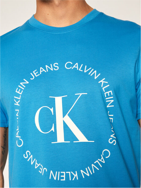 Ck Round Logo Reg Tee Coastal Blue / L