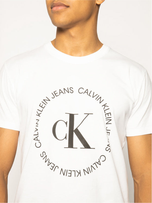 Ck Round Logo Reg Tee Bright White / L