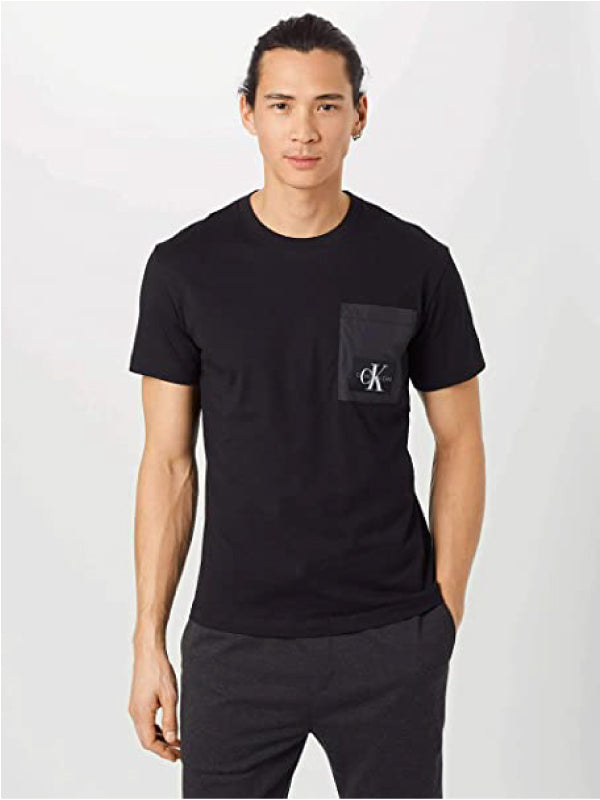 Mixed Media Nylon Pocket Tee CK Black / L