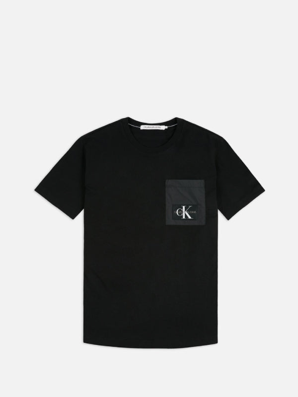 Mixed Media Nylon Pocket Tee CK Black / L