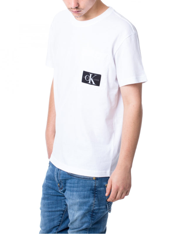 Mixed Media Nylon Pocket Tee Bright White / L