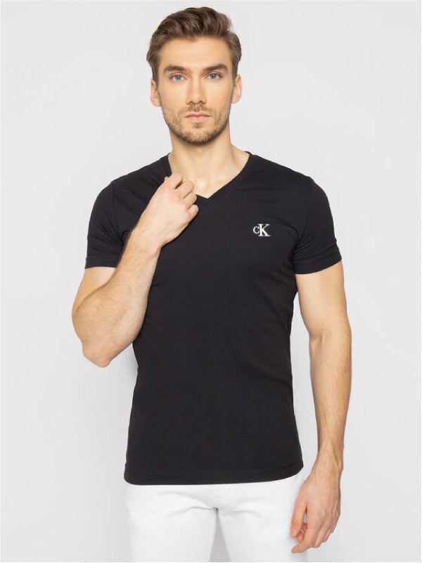 Ck Essential Slim V Neck Tee CK Black / L