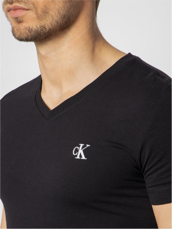 Ck Essential Slim V Neck Tee CK Black / L