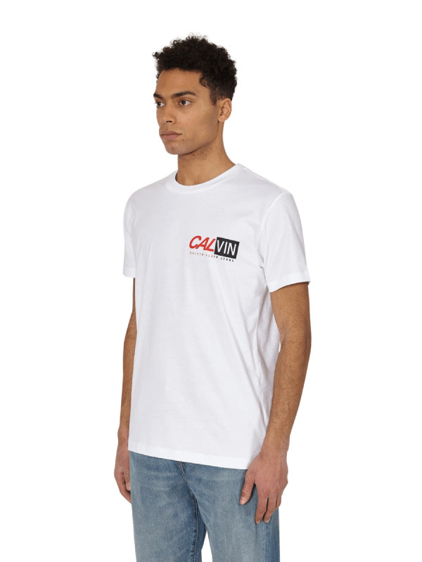 Multiple Logo Front Reg Tee Bright White / L