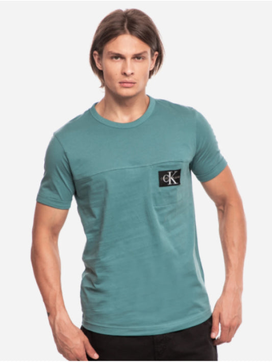 Monogram Badge Pocket Tee Vapor Green / L