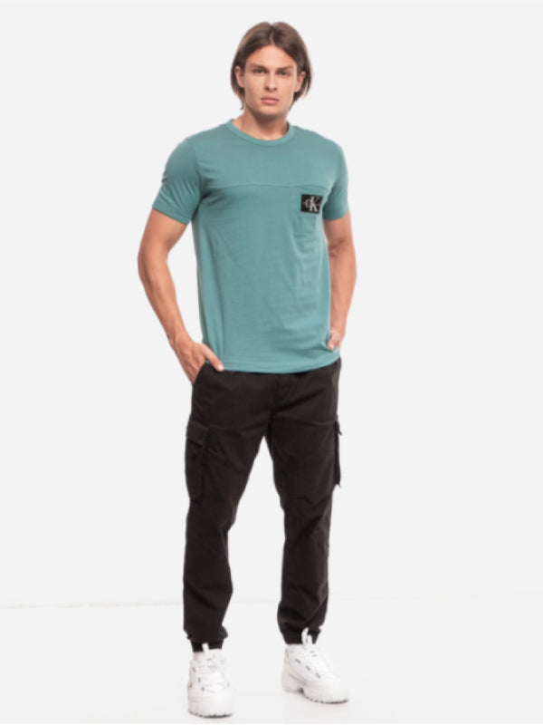 Monogram Badge Pocket Tee Vapor Green / L