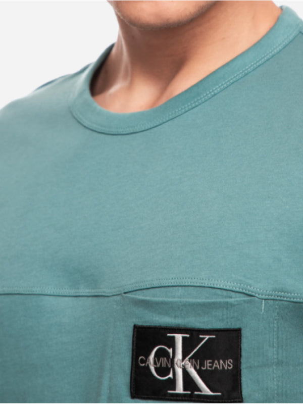 Monogram Badge Pocket Tee Vapor Green / L