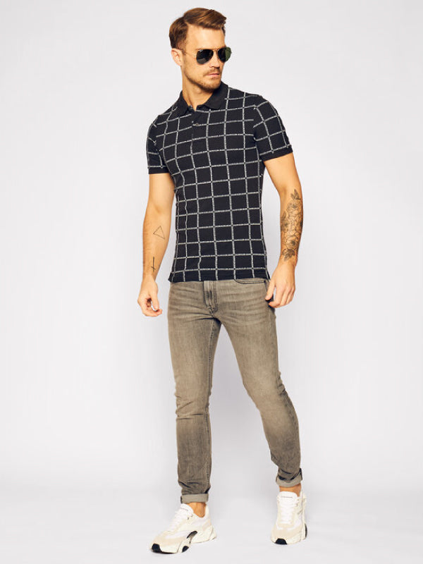 Grid Aop Polo CK Black / M