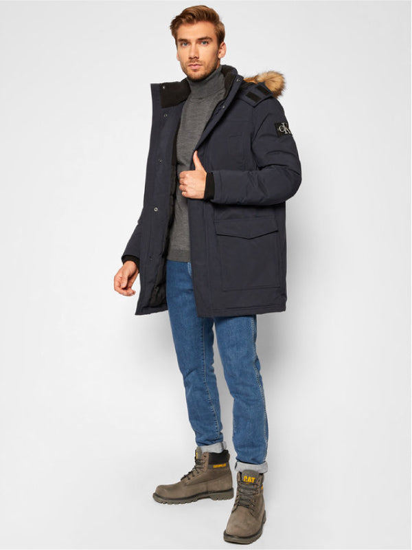 Fur Trimmed Down Parka Night Sky / L