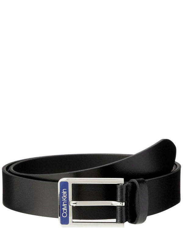 35Mm Enamel Buckle Smooth Belt BLACK / 100