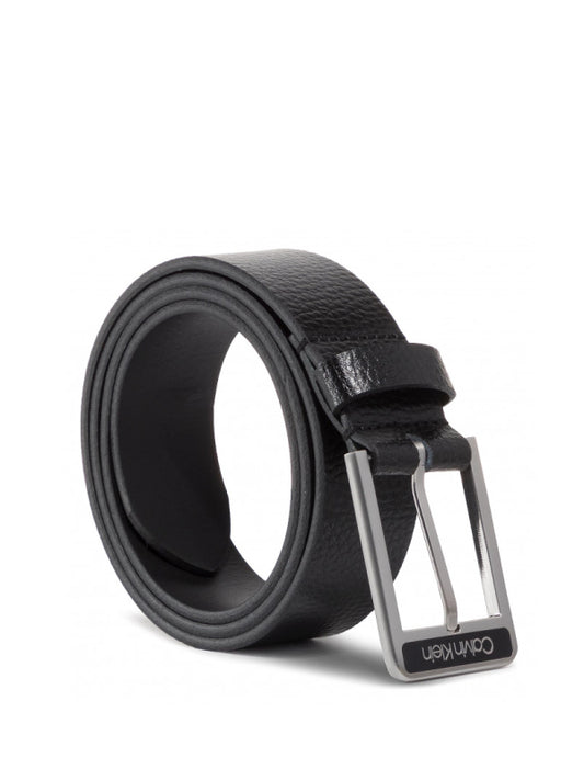 35Mm Enamel Buckle Pebble Belt BLACK / 100