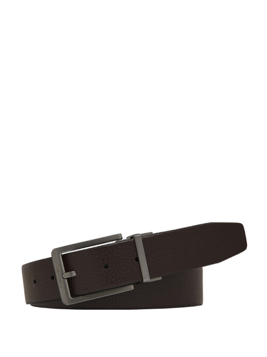 35Mm Adj/Rev Skived Buckle BLACK / DARK BROWN / 100