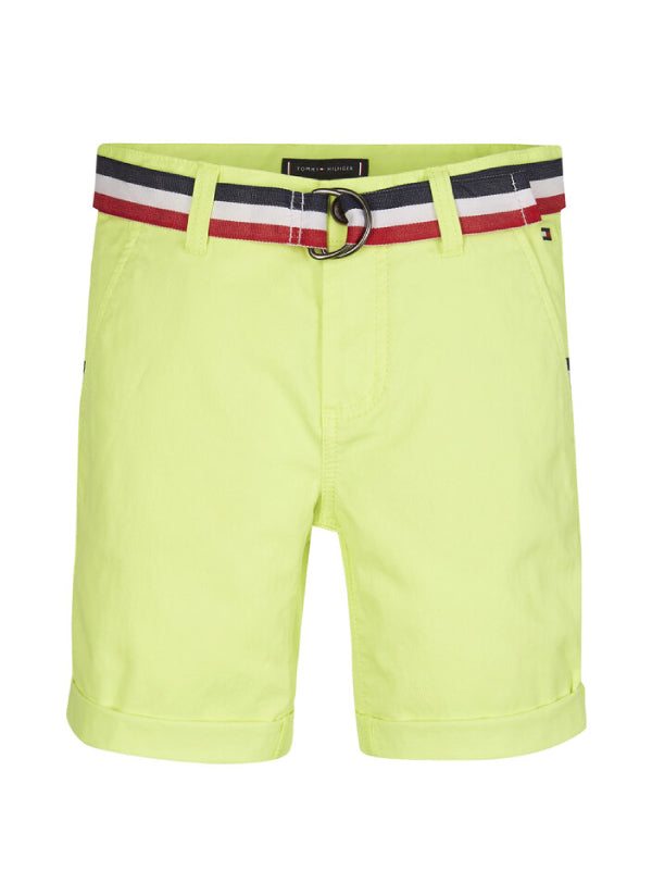 Essential Belted Chino Shorts Safety Yellow / 10