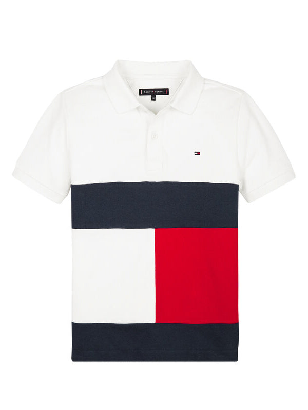 Colorblock Flag Polo S/S White 658-170 / 10