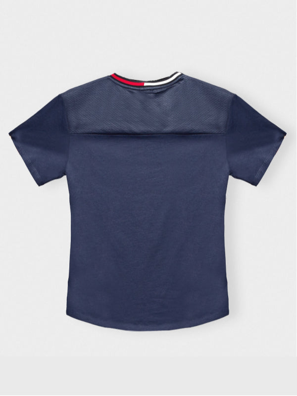 Mesh Insert Boxy Fit Tee S/S Twilight Navy 654-860 / 10