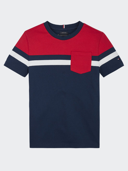 Pique Stripe Pocket Tee S/S Twilight Navy 654-860 / 10