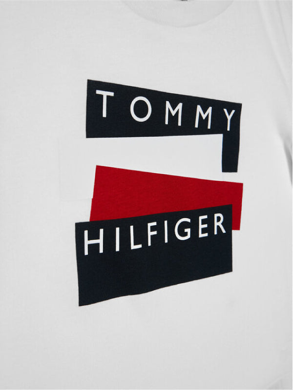 Tommy Hilfiger Sticker Tee S/S White / 10