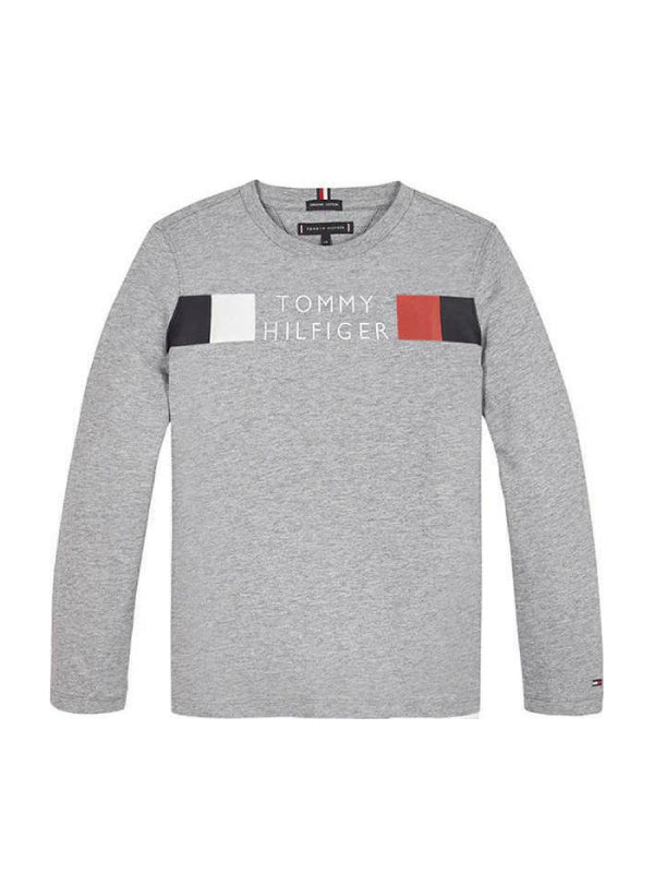 Msw Global Stripe Tee L/S Mid Grey Htr / 10