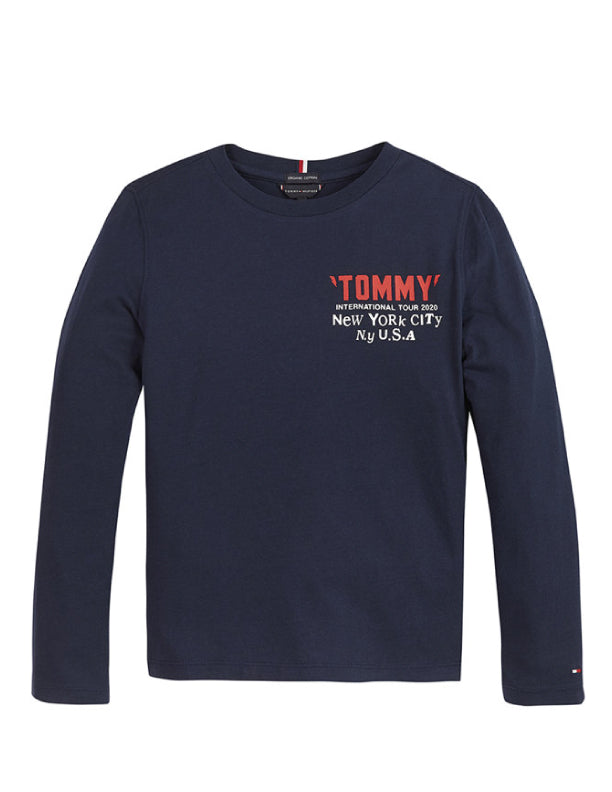 Tommy On Tour Tee L/S Twilight Navy / 10