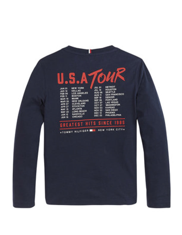 Tommy On Tour Tee L/S Twilight Navy / 10