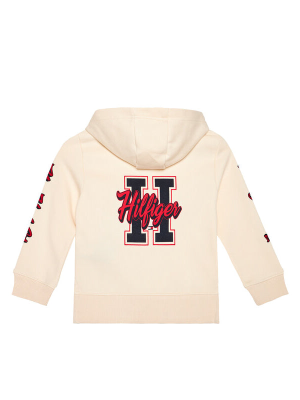 Varsity Graphic Hoodie Ivory Petal / 10