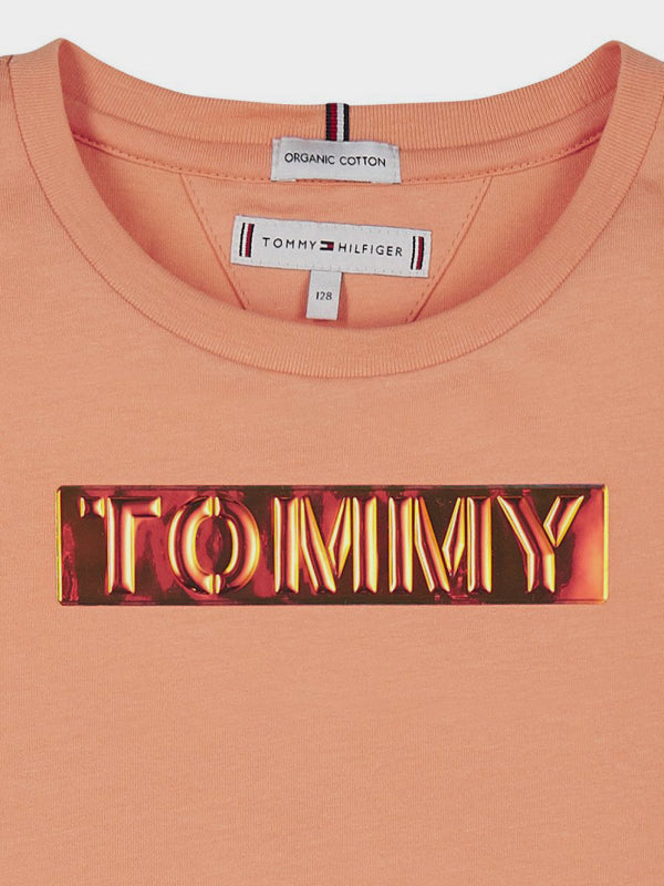 Tommy Foil Label Tee S/S Melon Orange / 10