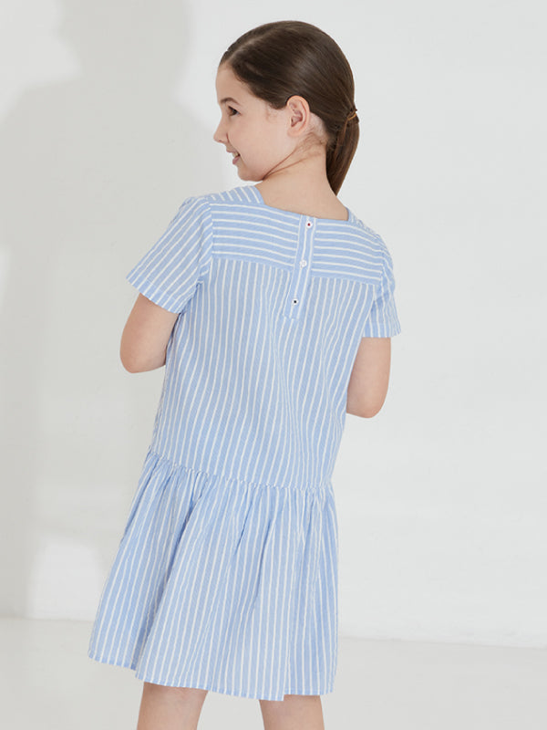 Ithaka Stripe Dress S/S Calm Blue / 10