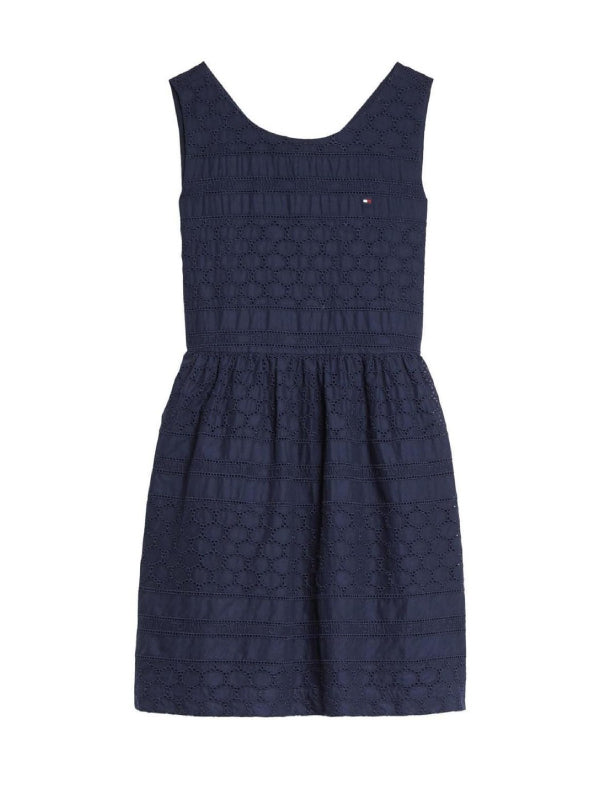 Broderie Anglaise Dress Slvls Twilight Navy / 10