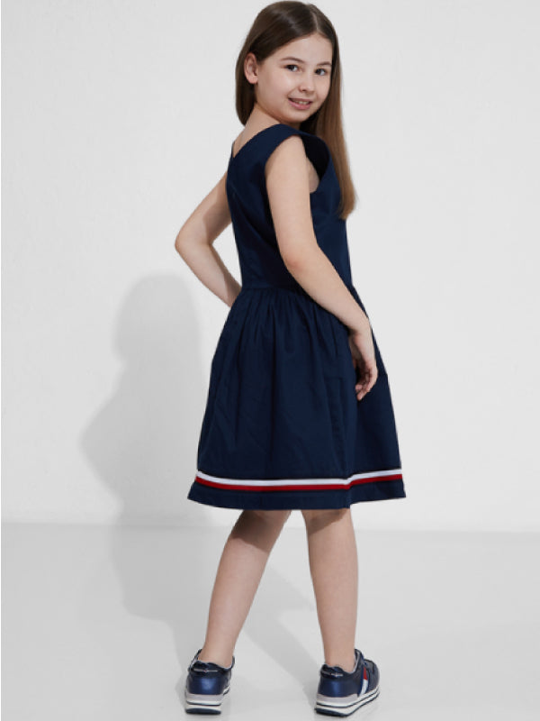 Global Stripe Tape Dress Slvls Twilight Navy / 12