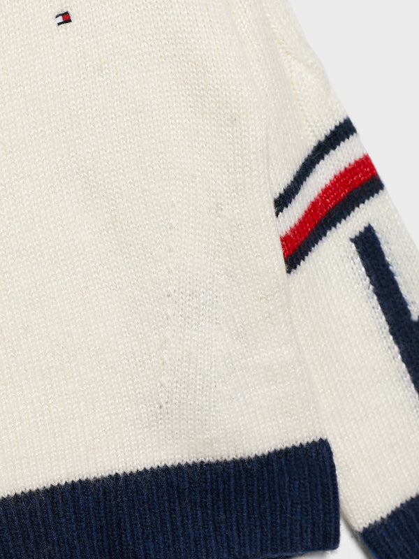 Tommy Collegiate Sweater L/S Ivory Petal / 10