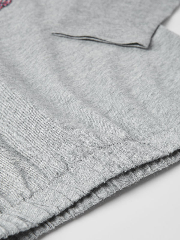 Lg Ruffle Tee L/S Mid Grey Htr / 4