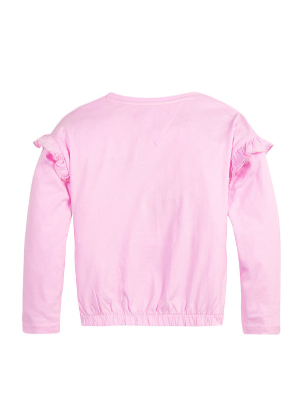 Lg Ruffle Tee L/S Romantic Pink / 4