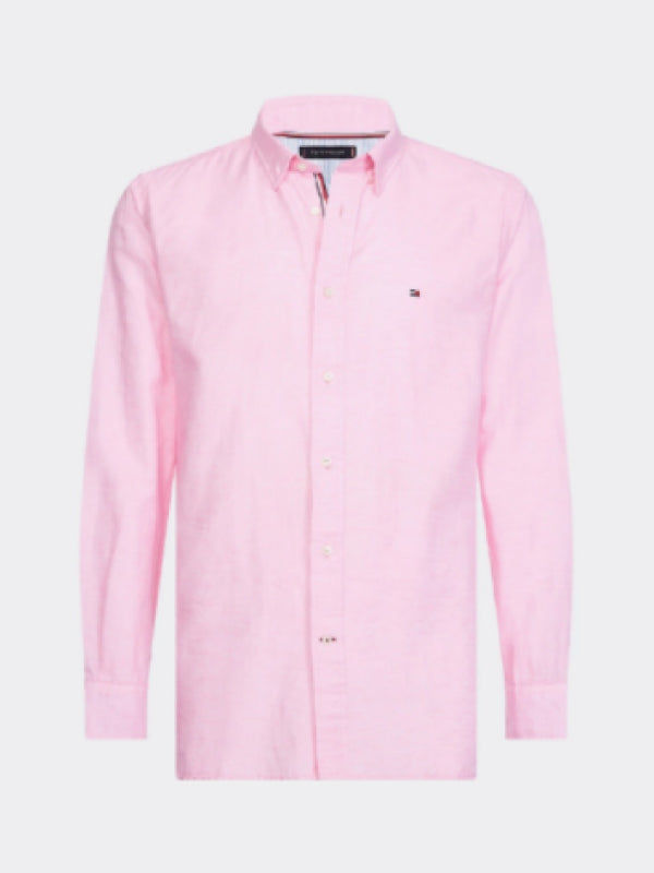 Cotton Linen Twill Shirt Taffy Pink / L