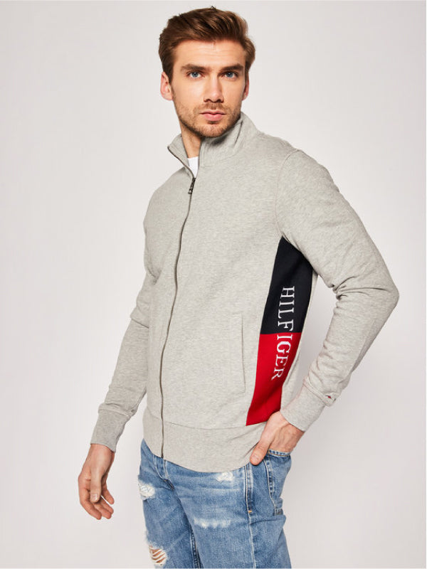 Hilfiger Intarsia Zip Through MEDIUM GREY HEATHER / L