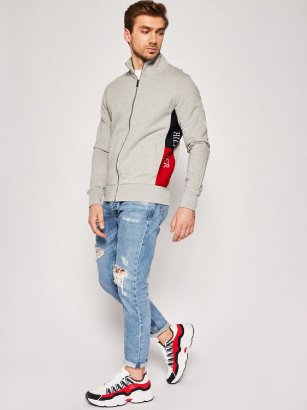 Hilfiger Intarsia Zip Through MEDIUM GREY HEATHER / L