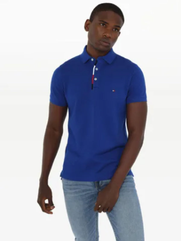 Rwb Placket Structure Slim Polo PHTHALO BLUE / L