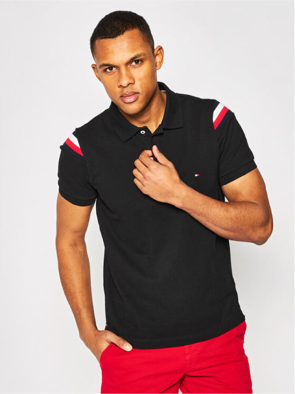 Shoulder Gs Insert Slim Polo BLACK / L