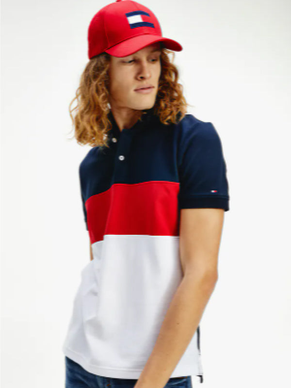 Colorblock Regular Polo DESERT SKY / PRIMARY RED / MULTI / L