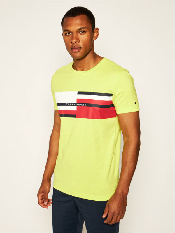 Abstract Stripe Tee LEMON LIME / L