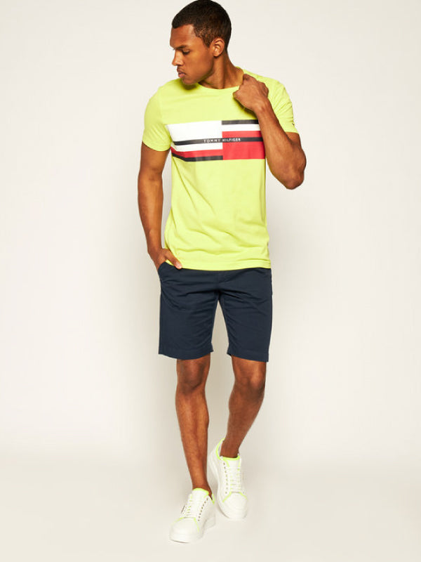 Abstract Stripe Tee LEMON LIME / L