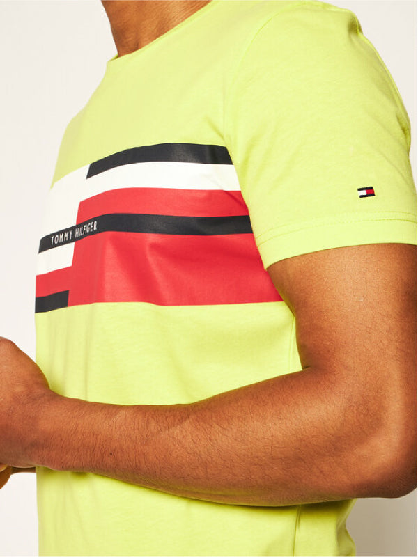 Abstract Stripe Tee LEMON LIME / L