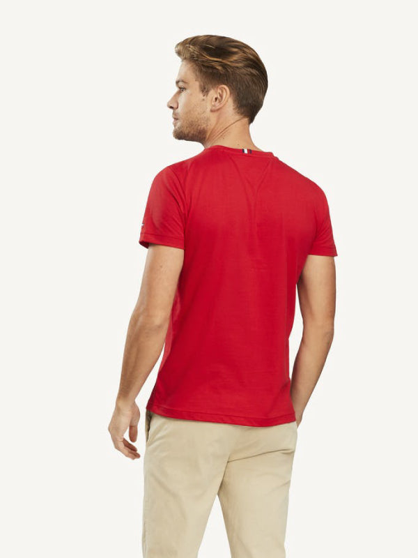 Corp Texture Embro Tee PRIMARY RED / L