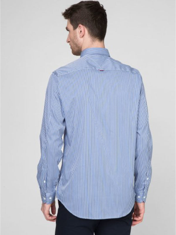 Modern Essential Striped Shirt Copenhagen Blue / White / L